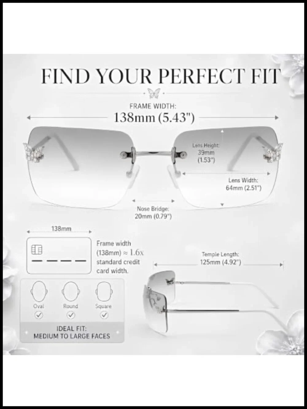 Rimless Square Sunglasses – Trendy Y2K Retro Shades with UV Protection